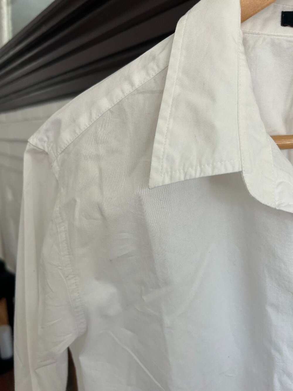 Quince Organic Cotton White Poplin Long Sleeve Shirt Size M NWT - Picture 4 of 5